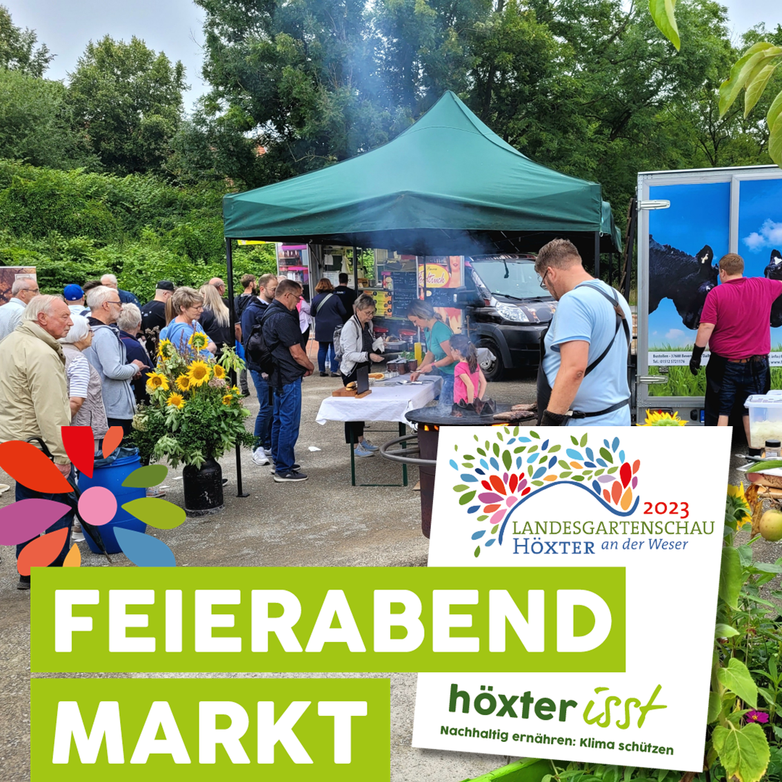 Besucher am Grill von Heimatgenuss